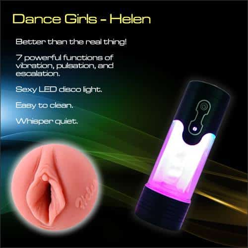 Âm đạo giả Youcups Dance girl có thể rung rất êm, có đèn nhấp nháy đẹp mắt và dễ sử dụng