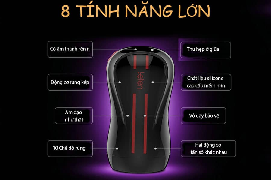 Cốc âm đạo rung phát âm thanh cao cấp Letten